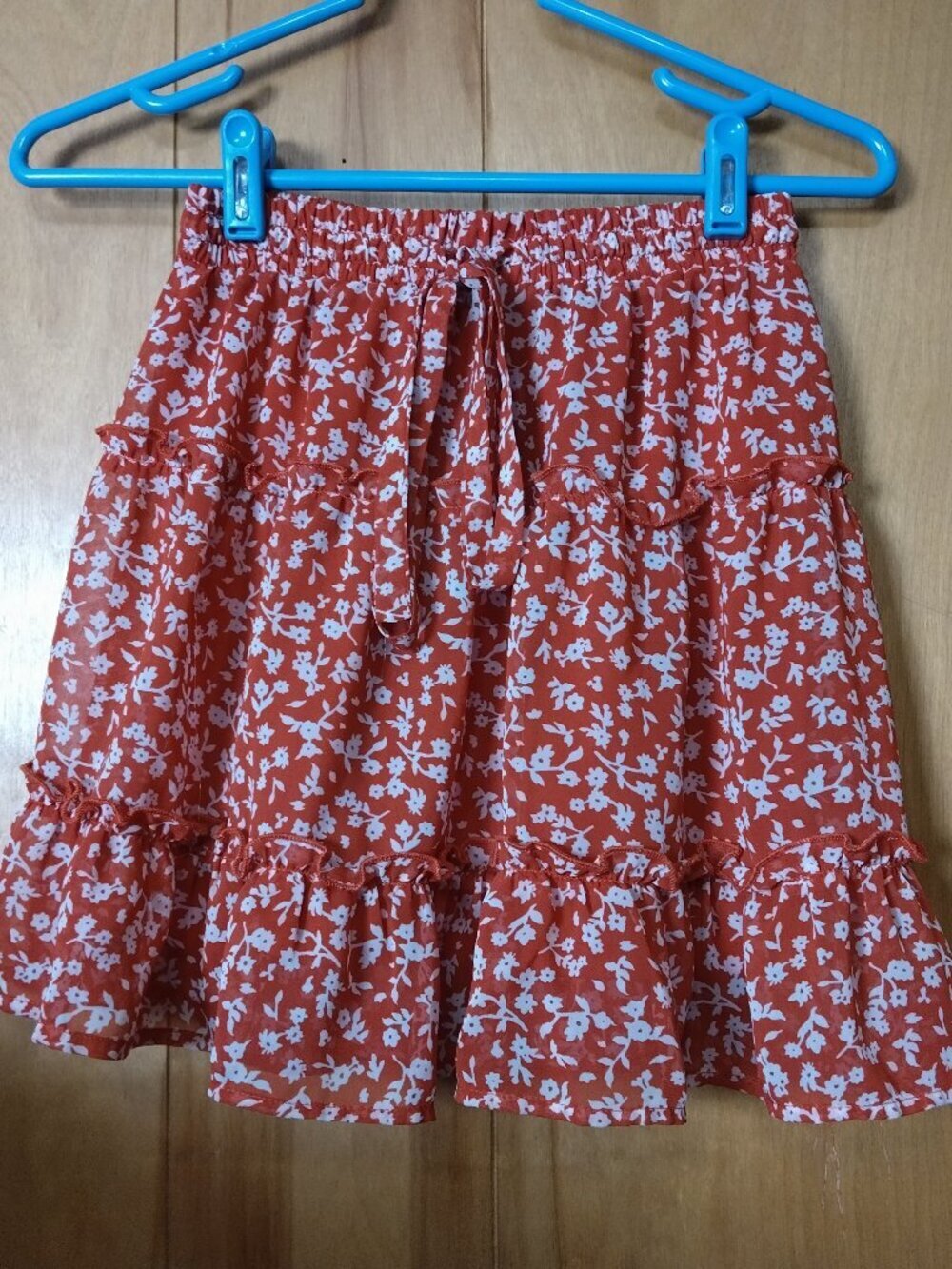Sienna Sky Size XS Floral Tiered Ruffle Pull On Elastic Waist Mini Skirt
